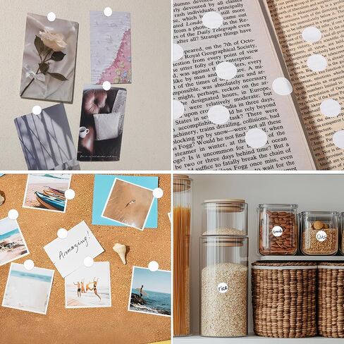 Bewudy 1000 PCS ملصقات جولة بيضاء ، 0.5 بوصة ملصقات دائرة صغيرة فارغة فارغة لزجة لزجة ملصقات ترميز ملصق قابلة للكتابة لمتجر Office Home Classroom علامة (أبيض) in Saudi Arabia