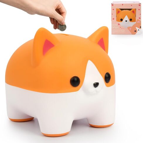 Corgi Piggy Bank for Kids ، Unbreakable Piggy Bank Girls Bank Money Bank for Kids in Kuwait