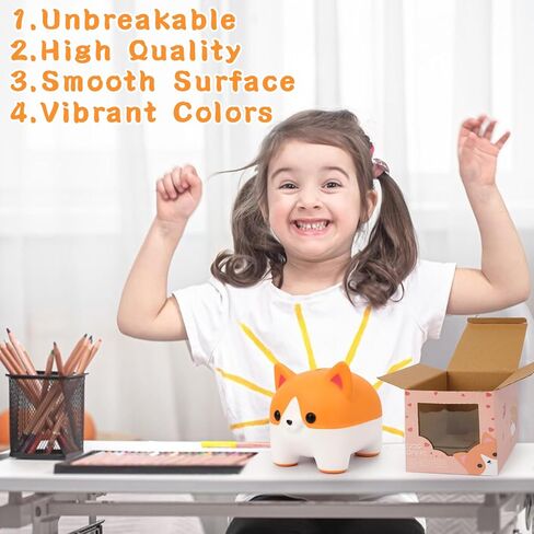 Corgi Piggy Bank for Kids ، Unbreakable Piggy Bank Girls Bank Money Bank for Kids in Kuwait