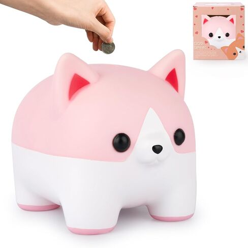Corgi Piggy Bank for Kids ، Unbreakable Piggy Bank Girls Bank Money Bank for Kids in Kuwait