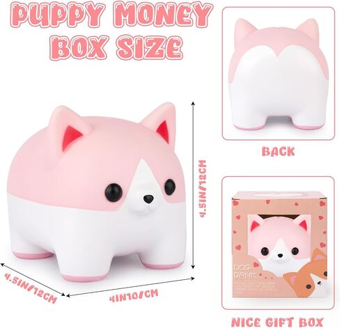 Corgi Piggy Bank for Kids ، Unbreakable Piggy Bank Girls Bank Money Bank for Kids in Kuwait