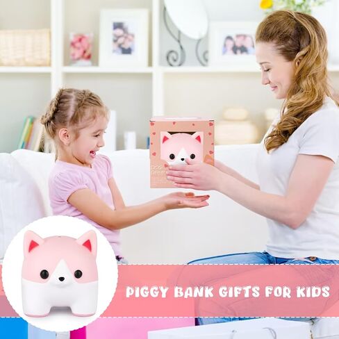 Corgi Piggy Bank for Kids ، Unbreakable Piggy Bank Girls Bank Money Bank for Kids in Kuwait