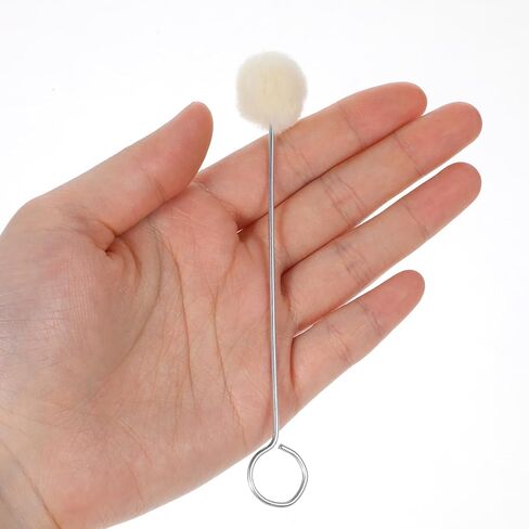 20 PCS Wool Daubers Ball Brush Leather Dye Tool with Metal Handle, Leather Dye Applicator for DIY Crafts Projects Wool Balls Brush Leathercraft Tools and Supplies for DIY Crafts Projects Shoe Polish in Saudi Arabia
