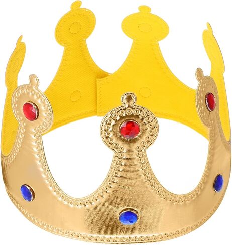 Bremorou Plastic King Crown Golden Royal King Plastic Crown for Birthday Parties Royal Prince Costume Regal Prince Crowns Accessory in Saudi Arabia