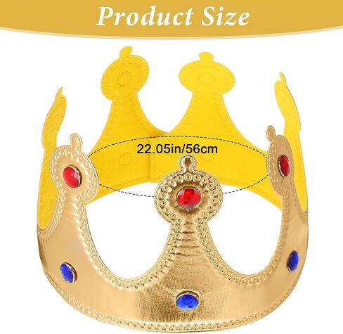 Bremorou Plastic King Crown Golden Royal King Plastic Crown for Birthday Parties Royal Prince Costume Regal Prince Crowns Accessory in Saudi Arabia