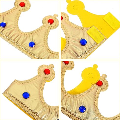 Bremorou Plastic King Crown Golden Royal King Plastic Crown for Birthday Parties Royal Prince Costume Regal Prince Crowns Accessory in Saudi Arabia