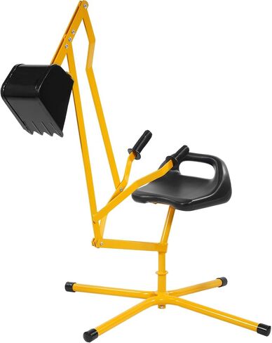 Outdoor Toy Excavator, Beach Toys Outdoor Sandbox Toy Digger, Solid Steel Rotates 360 with Rotatable Seat for Dirt, Snow, Beach, Playground, Outdoor Sandbox Play Toy, Yellow in Saudi Arabia
