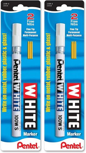 Pentel Permanent Marker, White, Fine Point, 1-Pack (100W-S) in Saudi Arabia