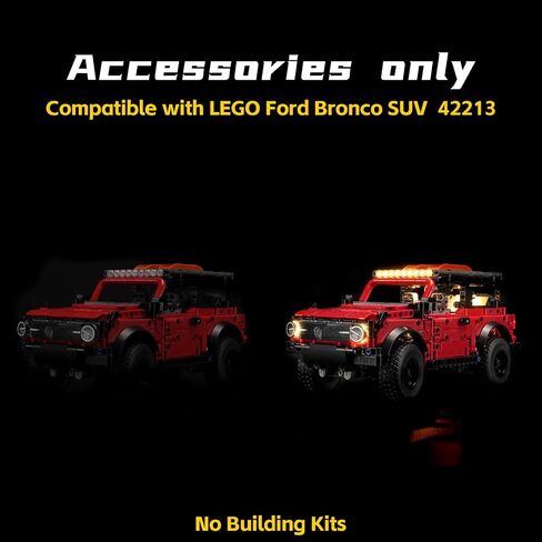 BrickBling LED Lighting Compatible with Lego Technic Ford Bronco SUV Car - Light Kit Compatible with Lego 42213 - Exluding Model Car (RC Version Light) in Saudi Arabia