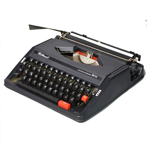 Wireless Typewriter Keyboard,Mechanical English Typewriter,Old Fashioned Typewriter,1980 Classic Nostalgia Portable Retro Manual Typewriter, Normal Use Vintage Typewriter,Black in Saudi Arabia