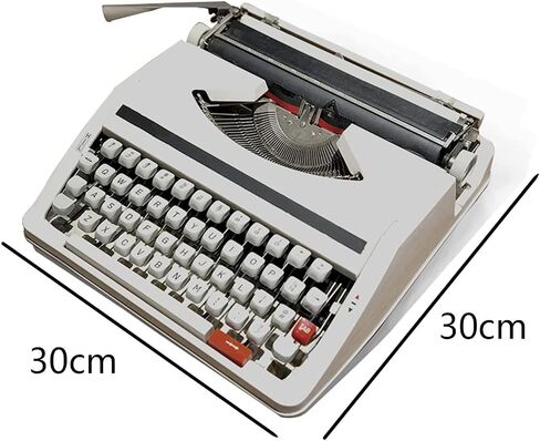 Wireless Typewriter Keyboard,Mechanical English Typewriter,Old Fashioned Typewriter,1980 Classic Nostalgia Portable Retro Manual Typewriter, Normal Use Vintage Typewriter,Black in Saudi Arabia