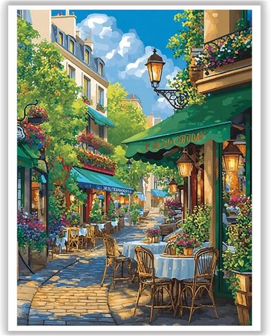 Ceiomez Cat Paint by Numbers Kit for Adults, Cat with Book Paint by Number, DIY Adult Paint by Number Kits on Canvas Without Frame for Home Wall Decor 16x20in in Kuwait