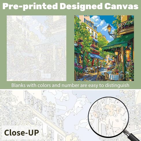 Ceiomez Cat Paint by Numbers Kit for Adults, Cat with Book Paint by Number, DIY Adult Paint by Number Kits on Canvas Without Frame for Home Wall Decor 16x20in in Kuwait