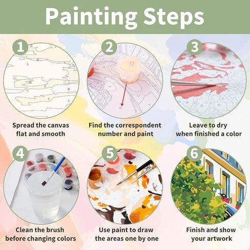 Ceiomez Cat Paint by Numbers Kit for Adults, Cat with Book Paint by Number, DIY Adult Paint by Number Kits on Canvas Without Frame for Home Wall Decor 16x20in in Kuwait