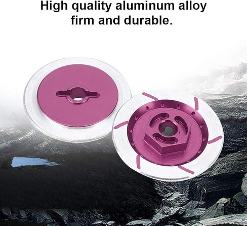 RiToEasysports 4pcs RC Car Brake Disc, Aluminum Alloy RC Wheel Brake Disc Upgrade Parts for HSP 94123/R31 1/10 Car (Violet in Saudi Arabia