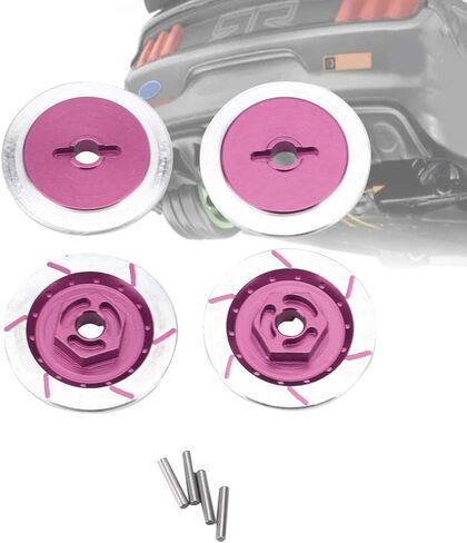 RiToEasysports 4pcs RC Car Brake Disc, Aluminum Alloy RC Wheel Brake Disc Upgrade Parts for HSP 94123/R31 1/10 Car (Violet in Saudi Arabia