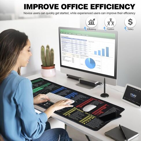 وسادة الماوس المختصر Office Office ، كبير 31.5 × 11.8 بوصة. in Kuwait