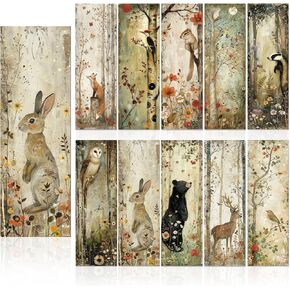 Woodland Animal Bookmarks Gifts - 100 Pcs Bulk Paper Bookmark Set for Reading Women Men, Cute Forest Theme Book Marks with Animal Designs in Saudi Arabia