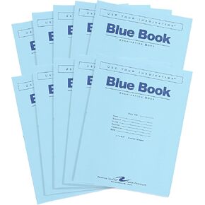 Roaring Spring Exam Blue Books, Case of 600, 8.5" x 7", 8 Sheets/16 Pages, Wide Ruled with Margin, Proudly Made in the USA! in Saudi Arabia