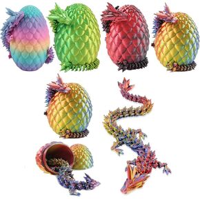 12 inch 3D Printed Dragon Eggs with Dragon Inside. Easter Dragon Eggs, Mystery Surprise Easter Eggs for Kids, Unique 3D Printed Animals (Cyanine) in Saudi Arabia