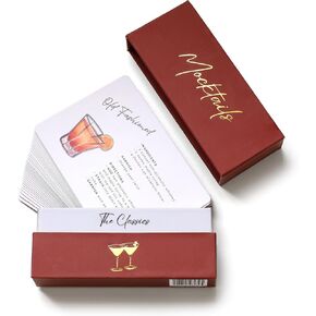 Mocktail Recipe Cards - Non-Alcoholic Drink Ideas for Parties, Gifts & Home Bars - Aesthetic Dry Bar Essentials - Waterproof & Durable - Alcohol-Free Cocktail Recipes in Saudi Arabia