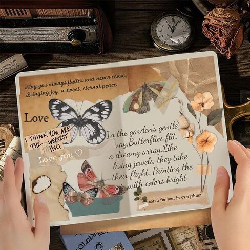 Konsait 48 Sheets Vintage Stationery Paper 8.5 x 11, Double Sided Decorative Printer Paper Old Looking Antique Papers for Letter Writing Scrapbooking Invitation 6 Designed in Saudi Arabia