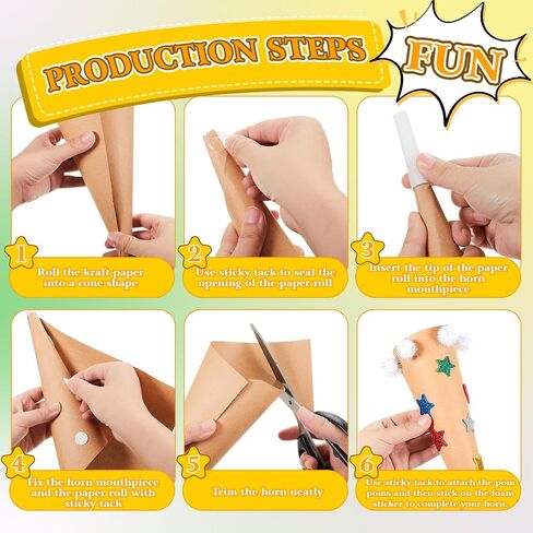 Soulchen 12 Set Shofar Craft Kit Rosh Hashanah Horns Toys Instruments Decorative Shofar for Beyful Firms New Year Kids Hompts in Saudi Arabia