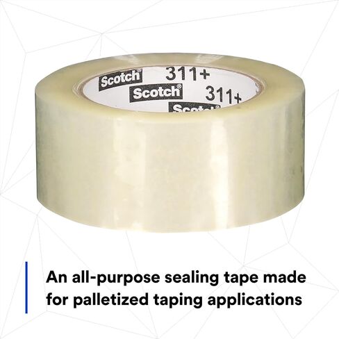 Scotch High Tack Box Sealing Tape 311+, Cold Shipping, Freezer Storage, Clear Color, 48 mm x 100 m (Pack of 1) in Saudi Arabia