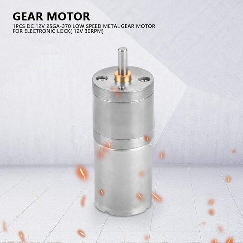 Metal Gear Motor, 25mm 12V DC Gear Motor 25GA370 Low Speed High Torque Electric Motor for Electronic Lock Robot Door Curtain Drive Precision Metal Gears Pure Copper Coil Low Noise in Saudi Arabia