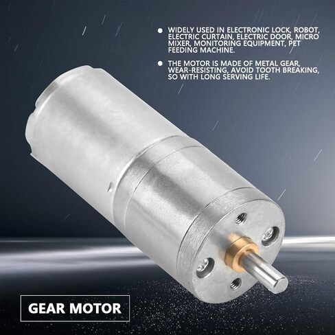 25 مم DC 12V 25GA 370 محرك التروس المعدني منخفض السرعة للأقفال الإلكترونية الروبوتات الستائر الكهربائية والأبواب المعدنية الأداء هادئًا عالي الأداء لمخاليط مراقبة معدات مراقبة الحيوانات الأليفة ومغذيات الحيوانات الأليفة in Saudi Arabia