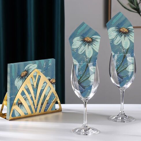 40 مناديل Count Paper ، يطبع الفراشة المصممة مناديل كوكتيل ، وصياغة مناديل لحفلات الزفاف ، والعشاء والحفلات ، والمناديل الغداء الورقية 2 ، و 6.5 × 6.5 بوصة ، (زهرة/11) in Kuwait