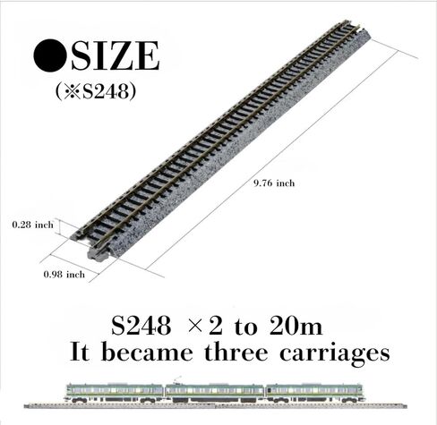 N Scale N 9-3/4 "مسار مزدوج مستقيم ، وعلاقات خرسانية (2) ، KAT20004 2 Pack 4 قطعة مع قطعة قماش تنظيف in Kuwait