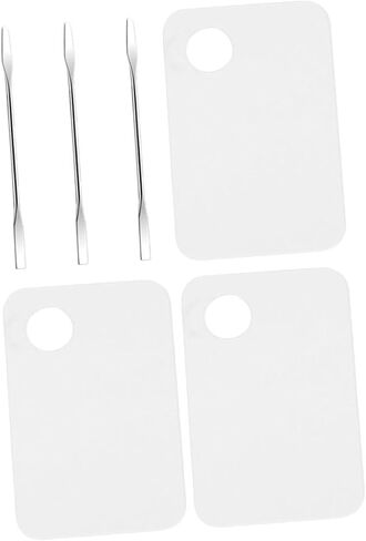 3sets خلط مستحضرات التجميل مع أداة ملعقة متينة مانيكير ألواح خلط لوحات شفاه وأصبغات فن الأظافر in Saudi Arabia