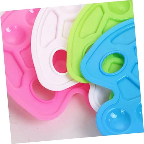 Uonlytech 8pcs boy boy girl plastic paint palette صواني ملونة على شكل قدم باللونين الأبيض الأزرق الأزرق الخفيف السهل تنظيفها لحفلات فنية أنشطة الطلاء in Kuwait