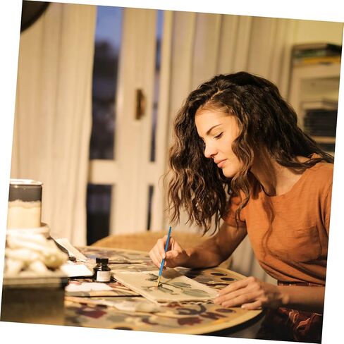 1 مجموعة من صينية الصباغ البلاستيكية الطلاء مع فرش للمشاريع الفنية DIY محمولة وسهلة التخزين للطلاب والفنانين الشباب آمن وأمان مواد الرائحة in Kuwait