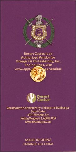 أوميغا Psi Phi دبابيس طية صدر السترة Fraternity Divine 9 OPP شعار المينا مصنوعة من المعدن (دبوس J) in Kuwait