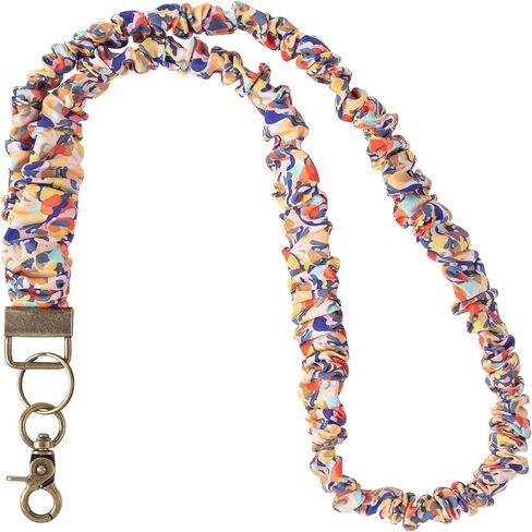 Retractable Scrunchie Lanyard, Scrunch Lanyard Teacher, Scrunchie Teacher Lanyards for ID Badges, Keys in Saudi Arabia