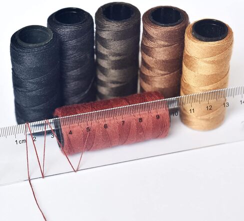 colored bird 4 Rolls Sewing Threads Using for Hand Sewing,Hair Extensions,Making Wigs DIY(Light Brown Series) in Saudi Arabia