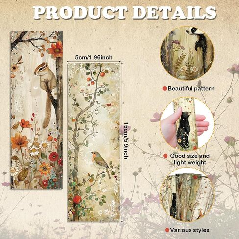 Woodland Animal Bookmarks Gifts - 100 Pcs Bulk Paper Bookmark Set for Reading Women Men, Cute Forest Theme Book Marks with Animal Designs in Saudi Arabia