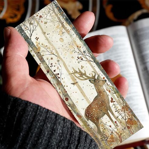 Woodland Animal Bookmarks Gifts - 100 Pcs Bulk Paper Bookmark Set for Reading Women Men, Cute Forest Theme Book Marks with Animal Designs in Saudi Arabia