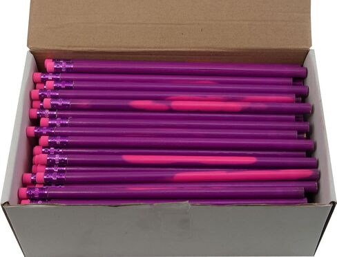 Mood Pencil (Heat Activated Color Changing Pencils) (Thermochromic) (Tested Non Toxic) (Latex Free Eraser) (Box of 72) (Assorted Pack (Green, Purple, Orange, Red, Blue) (Classroom Pencils) in Kuwait