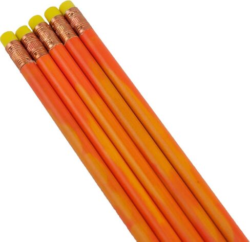 Mood Pencil (Heat Activated Color Changing Pencils) (Thermochromic) (Tested Non Toxic) (Latex Free Eraser) (Box of 72) (Assorted Pack (Green, Purple, Orange, Red, Blue) (Classroom Pencils) in Kuwait