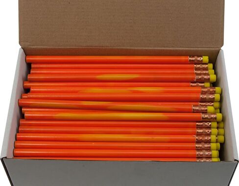 Mood Pencil (Heat Activated Color Changing Pencils) (Thermochromic) (Tested Non Toxic) (Latex Free Eraser) (Box of 72) (Assorted Pack (Green, Purple, Orange, Red, Blue) (Classroom Pencils) in Kuwait