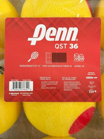 كرات تنس Penn QST 36 - كرات تنس حمراء رغوية للشباب للمبتدئين in Saudi Arabia