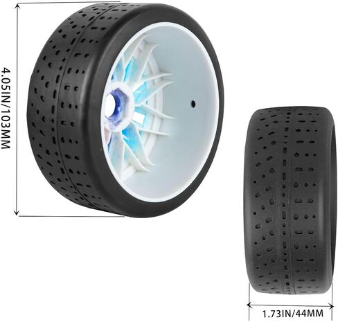 إطارات عجلات RC Rubber لـ 1/8 Typhon 6S BLX ، 1/7 مخالفة 6S BLX ، لا حدود لها ، وعجلات الطرق السريعة 4pcs إطارات إطارات إطارات إطارات ناعمة ، أخضر in Saudi Arabia