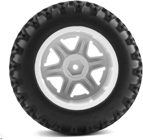 Hifeals 105mm 1/12 1/14 Monster Truck Wheel Rim Tyres For HPI Savagegt-2xs Redcat Volcano-16 ، LC Racing 1/14 EMB-MTH RTR ، (Black & White) in Kuwait