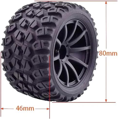 ل TRXS 1/16 لإطارات الإطارات المطاطية E-Revo 80 مم مقرن 12 مم 4 PCS 1/16 TRACK TYRE RC CAR TIRES in Saudi Arabia