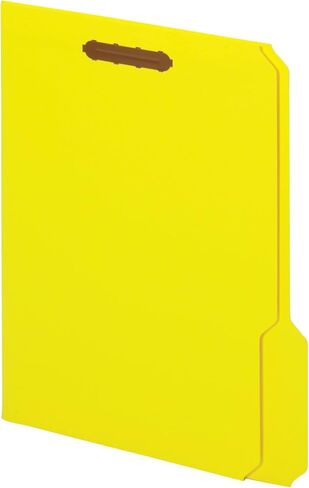 Office Depot Color Fastener File Folders, Letter Size, Yellow, Pack Of 50, OD22940 in Saudi Arabia