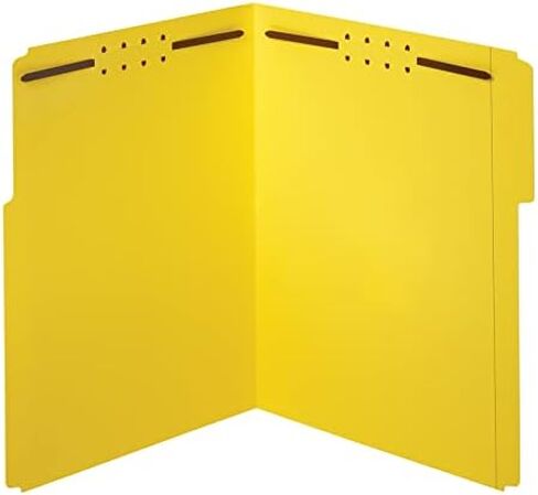 Office Depot Color Fastener File Folders, Letter Size, Yellow, Pack Of 50, OD22940 in Saudi Arabia