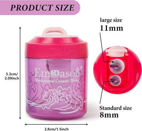 Smilo 4-Pack Pencil Sharpeners – Dual Hole Manual Sharpener for Standard & Jumbo Pencils – Large Capacity Shavings Container – Bulk Set for School, Office, Artists, Students & Classroom Supplies in Kuwait